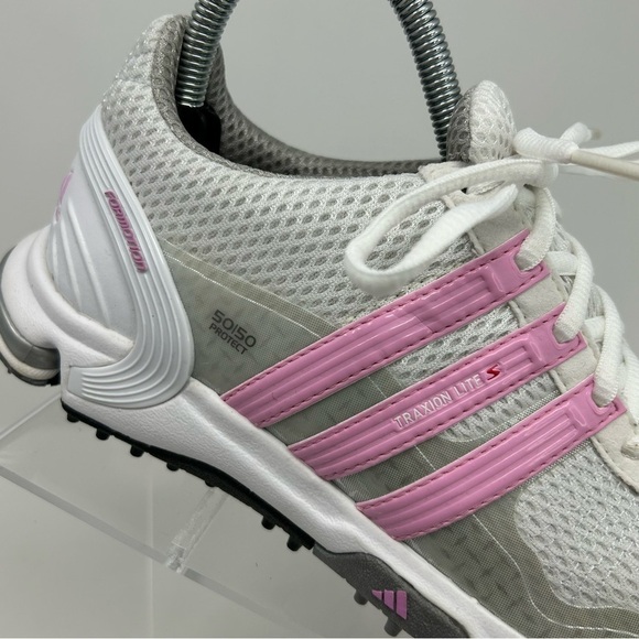 Adidas Pink, White & Gray Traxion Lite FM S Golf Shoes Size 6.5 Outdoors Summer - Picture 2 of 16